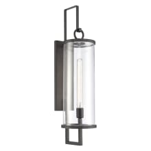 Hopkins 30" Tall Wall Sconce with Clear Glass Shade