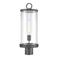 Hopkins 21" Tall Post Light with Clear Glass Shade