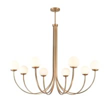 Caroline 8 Light 54" Wide Chandelier with Etched Opal Glass Shades