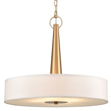 Leo 4 Light 22" Wide Pendant with Fabric Shade