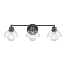 Julian 3 Light 24" Wide Vanity Light with Clear Glass Shades