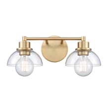 Julian 2 Light 16" Wide Vanity Light with Clear Glass Shades