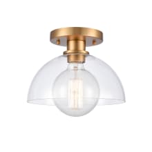 Julian 10" Wide Semi-Flush Ceiling Fixture with Clear Glass Shade