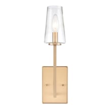 Fitzroy 16" Tall Bathroom Sconce with Clear Glass Shade