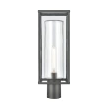 Augusta 20" Tall Post Light with Clear Glass Shade