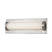 Barrie Single Light 14" Wide Integrated LED Bath Bar with Opal White Glass Diffuser