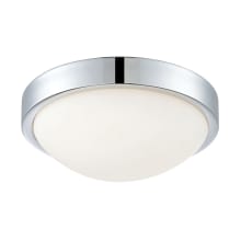 Sydney Single Light 12-5/16" Wide Integrated LED Flush Mount Ceiling Fixture with Bowl Shaped Glass Shade
