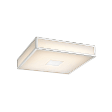 Hampstead Single Light 12" Wide Integrated LED Flush Mount Square Ceiling Fixture with White Acrylic Shade