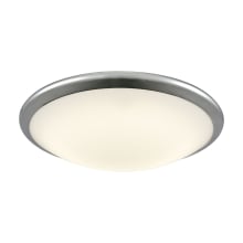 Clancy Single Light 15" Wide Integrated LED Flush Mount Ceiling Fixture with Bowl Shaped Glass Shade