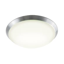 Luna Single Light 18" Wide Integrated LED Flush Mount Ceiling Fixture with White Polycarbonate Shade