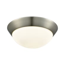 Contours Single Light 11" Wide Integrated LED Flush Mount Ceiling Fixture with Bowl Shaped Glass Shade