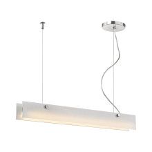 Iris 24" Wide Integrated LED Linear Chandelier with Rectangular Glass Diffusers