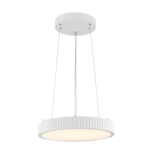 Digby Single Light 16" Wide Integrated LED Pendant with Frosted Glass Diffuser