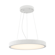 Digby 22" Wide Integrated LED Ring Chandelier with Frosted Glass Diffuser