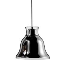 Bolero Single Light 8-5/16" Wide Mini Pendant with Metal Inner Shade with Glass Outer Shade