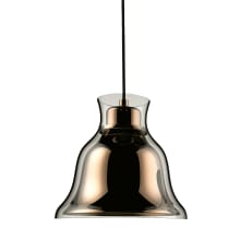 Bolero Single Light 8-5/16" Wide Mini Pendant with Metal Inner Shade with Glass Outer Shade