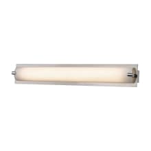 Piper Single Light 25" Wide Bath Bar with Frosted Glass Shade