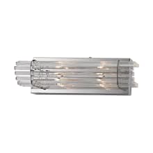 Quebec 2 Light 16" Wide Bathroom Vanity Light with Clear Crystal Rod Diffusers