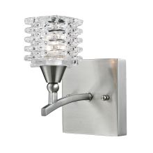Matrix 1 Light 4" Bathroom Sconce with Ribbed Glass Shade