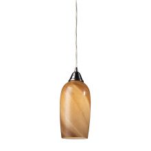 Sandstone Single Light 5" Wide Mini Pendant with Round Canopy and Hand Blown Glass Shade
