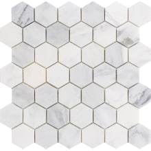 Marble - 12" x 12" Hexagon Wall Tile - Textured Visual - Sold by Sheet (0.98 SF/Sheet)