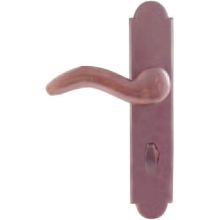 Sandcast Bronze Door Configuration 1 Thumbturn Multi Point Arched Trim Lever Set with American Cylinder Below Handle