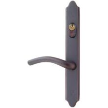 Classic Brass Door Configuration 2 Keyed Entry Multi Point Narrow Trim Lever Set with American Cylinder Above Handle