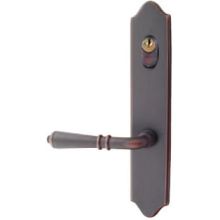 Classic Brass Door Configuration 2 Keyed Entry Multi Point Trim Lever Set with American Cylinder Above Handle