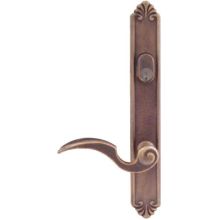 Lost Wax / Tuscany Bronze Door Configuration 4 Keyed Entry Multi Point Narrow Trim Lever Set with American Cylinder Above Handle