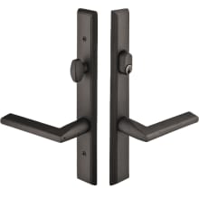 Sandcast Bronze Door Configuration 4 Keyed Entry Multi Point Narrow Trim Lever Set with American Cylinder Above Handle