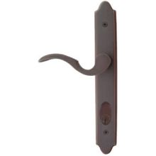 Classic Brass Door Configuration 6 Keyed Entry Multi Point Trim Lever Set with American Cylinder Below Handle