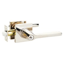 Helios Right Handed Single Cylinder Keyed Entry Door Lever Set with Square Rose