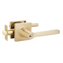 Helios Right Handed Single Cylinder Keyed Entry Door Lever Set with Square Rose