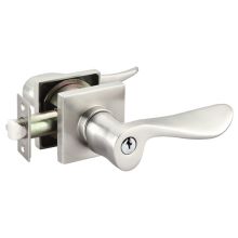 Luzern Single Cylinder Keyed Entry Lever Set from the Brass Modern Collection