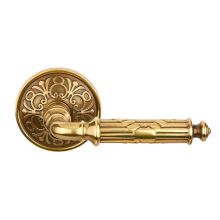 Ribbon and Reed Designer Brass Privacy Door Leverset with the CF Mechanism
