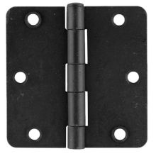 3.5" x 3.5" Plain Bearing 1/4" Radius Corners Mortise Hinge - Pair