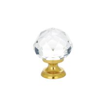 Diamond 1 Inch Round Cabinet Knob from the Glass Collection