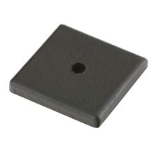 Sandcast Square 1.25 Inch Cabinet Knob Backplate from the Sandcast Bronze Collection