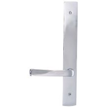 Brass Modern Door Configuration 2 Keyed Entry Multi Point Narrow Trim Lever Set with American Cylinder Above Handle