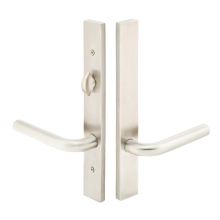 Brass Modern Door Configuration 3 Thumbturn Multi Point Narrow Trim Lever Set with American Cylinder Above Handle