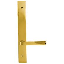 Brass Modern Door Configuration 4 Thumbturn Multi Point Narrow Trim Lever Set with American Cylinder Above Handle