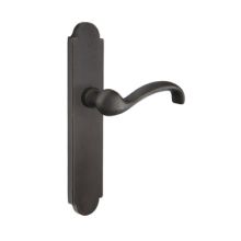 Sandcast Bronze Door Configuration 6 Thumbturn Multi Point Arched Trim Lever Set with American Cylinder Below Handle
