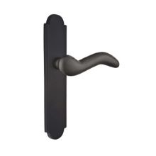Sandcast Bronze Door Configuration 6 Thumbturn Multi Point Arched Trim Lever Set with American Cylinder Below Handle