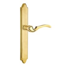 Classic Brass Door Configuration 6 Thumbturn Multi Point Narrow Trim Lever Set with American Cylinder Below Handle