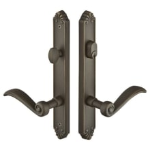 Lost Wax Cast Bronze Door Configuration 8 Keyed Entry Multi Point Trim Lever Set with American Cylinder Below Handle
