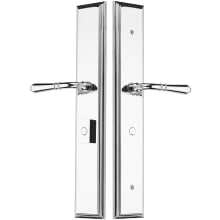 Brass Modern Door Configuration 1 or 6 Passage Multi Point Trim with American Cylinder Below Handle