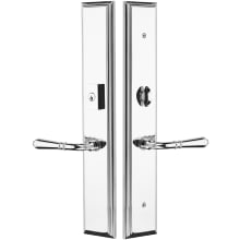 Brass Modern Door Configuration 2 or 4 Keyed Entry Multi Point Trim with American Cylinder Above Handle