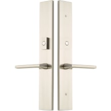 Brass Modern Door Configuration 2 or 4 Half Inactive Half Passage Multi Point Trim with American Cylinder Above Handle