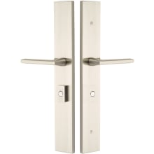 Brass Modern Door Configuration 1 or 6 Passage Multi Point Trim with American Cylinder Below Handle
