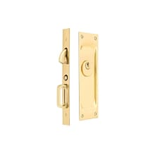 7-1/2 Inch Solid Brass Keyed Entry Mortise Pocket Door Lock for 1-5/8" Thick Doors